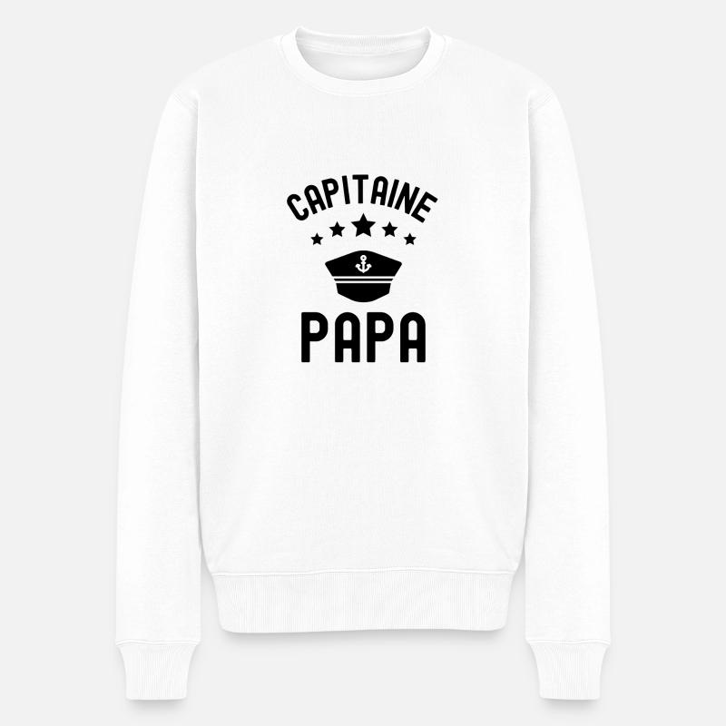 Capitaine papa - Pull Premium bio Homme - blanc