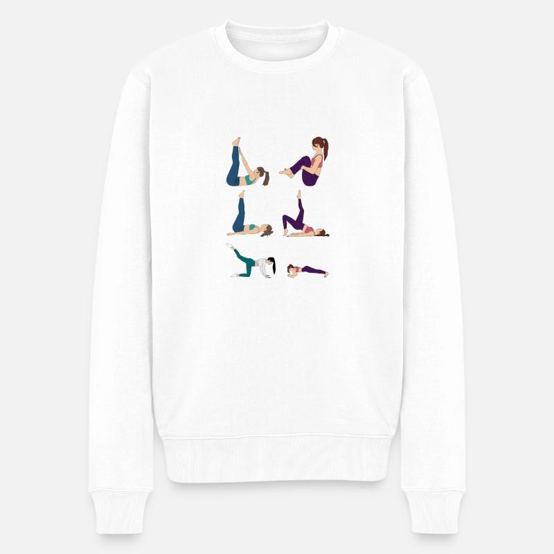 Femme exercices pilâtes - Pull Premium bio Homme - blanc