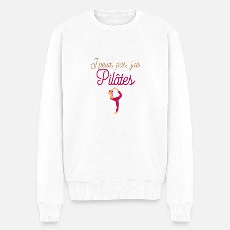 Pilates yoga gym - Pull Premium bio Homme - blanc
