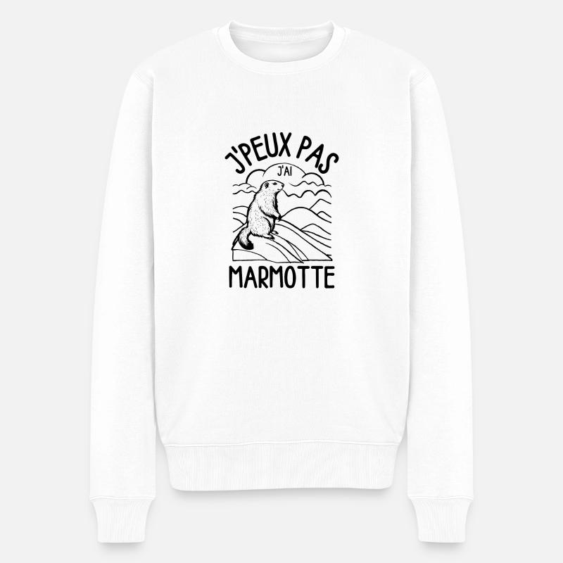 Jpeux pas j ai marmotte - Pull Premium bio Homme - blanc