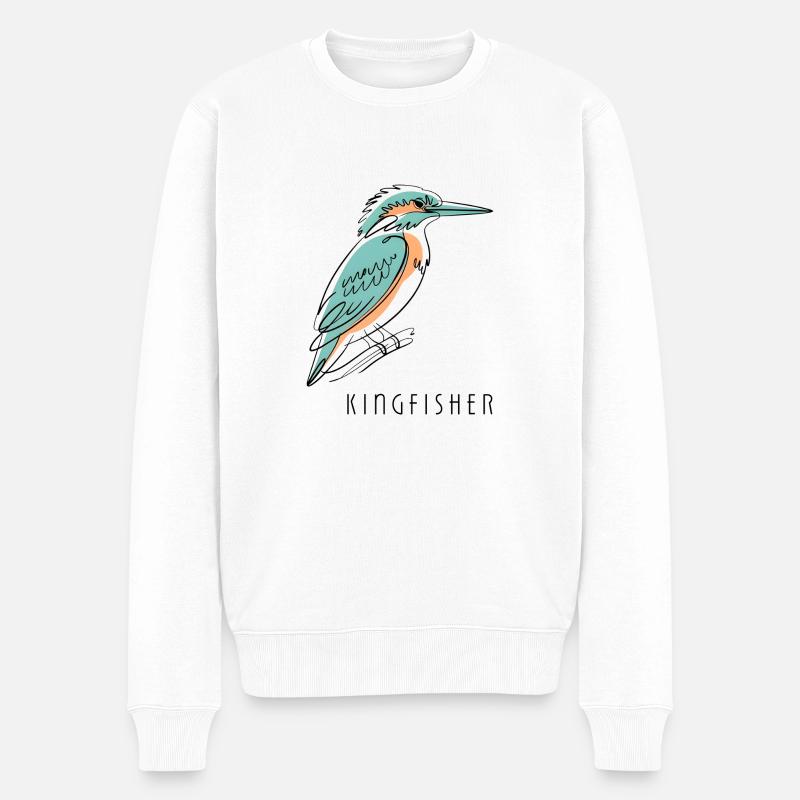 Martin-pêcheur Eisvogel - Pull Premium bio Homme - blanc