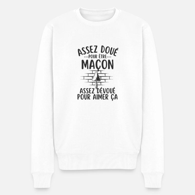 Humour maçon maçonnerie - Pull Premium bio Homme - blanc