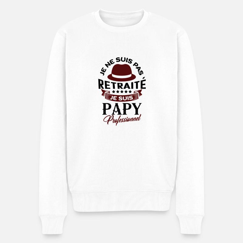 Retraité Papy Professionnel - Pull Premium bio Homme - blanc