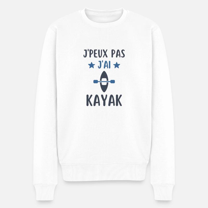 Je peux pas j ai kayak - Pull Premium bio Homme - blanc