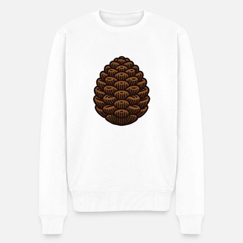 Pomme de pin - Pull Premium bio Homme - blanc