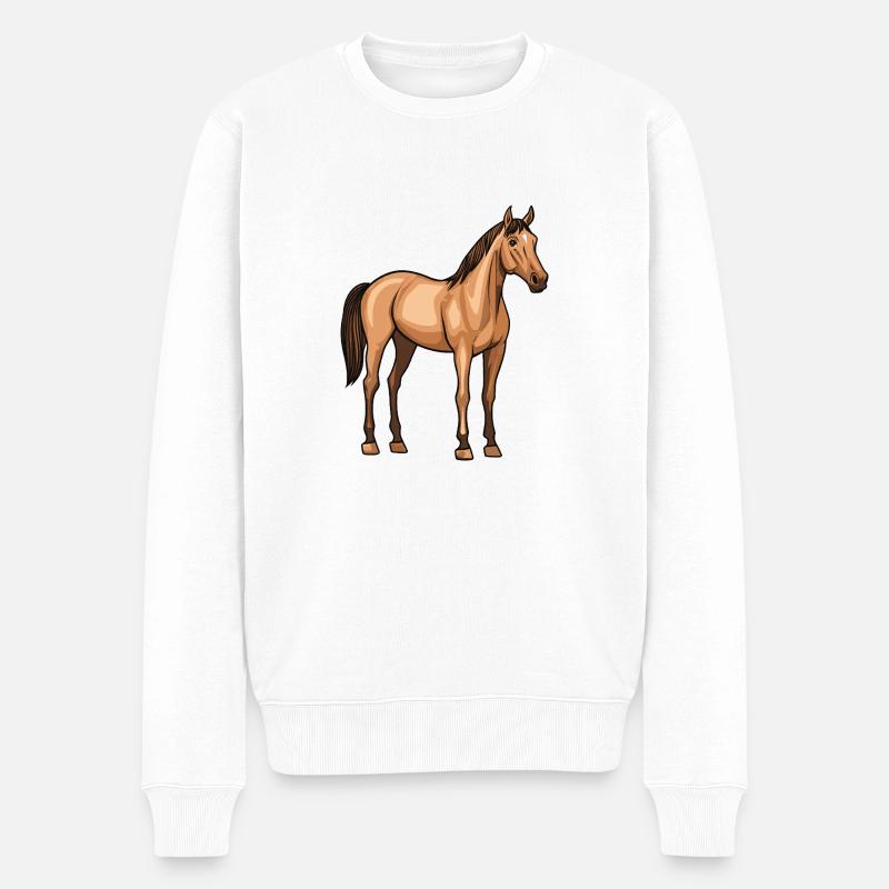 Cheval - Pull Premium bio Homme - blanc