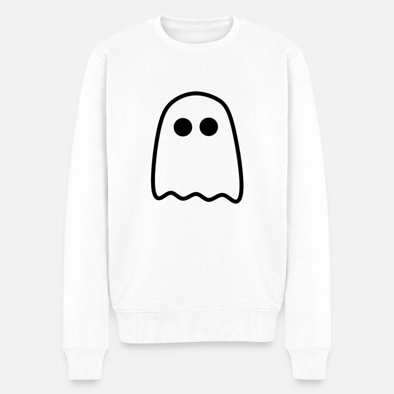 gespenst,geist,comic,kinder - Männer Premium Bio Pullover - Weiß