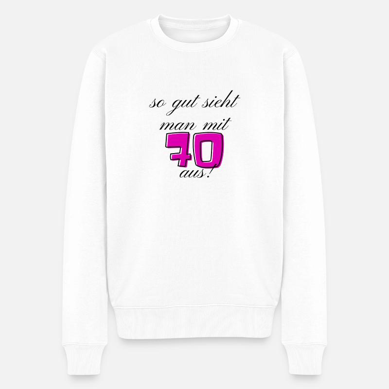 70e anniversaire - Pull Premium bio Homme - blanc