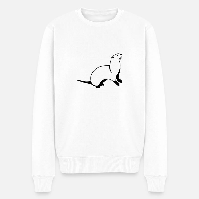 loutre - Pull Premium bio Homme - blanc