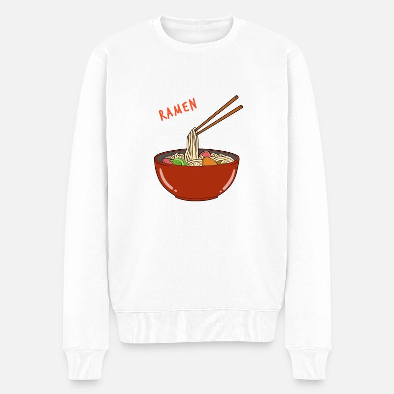 Vietnamesische Instant Nudeln Ramen Life Suppe - Männer Premium Bio Pullover - Weiß