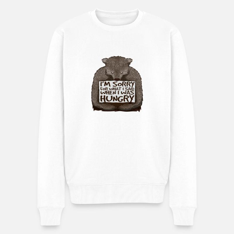 Désolé, j’avais faim. - Pull Premium bio Homme - blanc