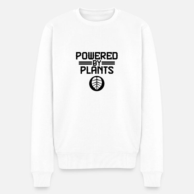Angetrieben von Pflanzen - Männer Premium Bio Pullover - Weiß