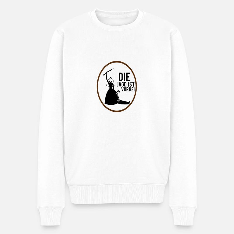 LA CHASSE EST TERMINÉE - Pull Premium bio Homme - blanc