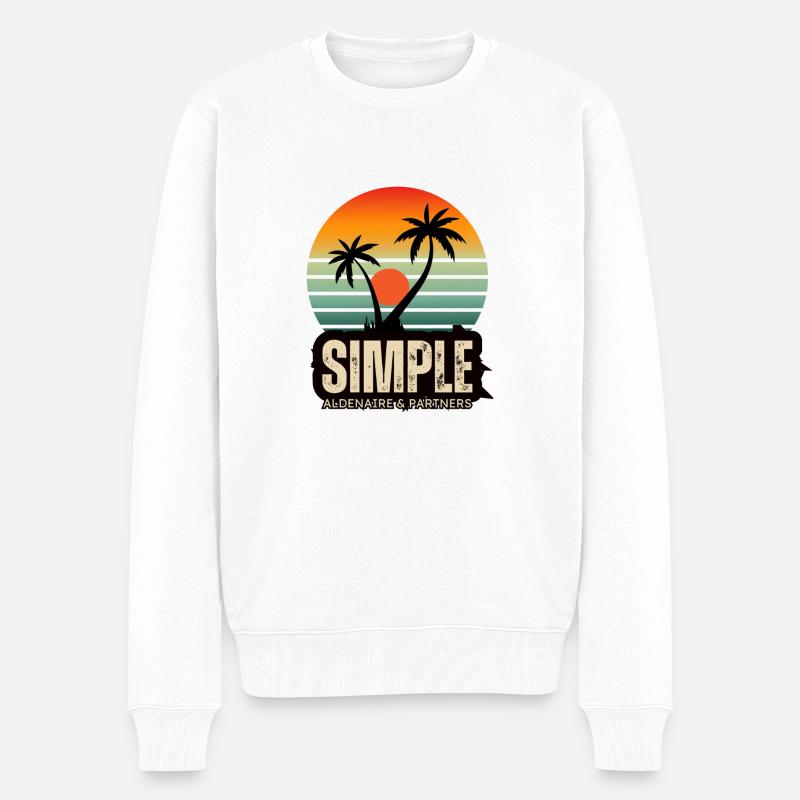 Coucher de soleil 4 - Pull Premium bio Homme - blanc