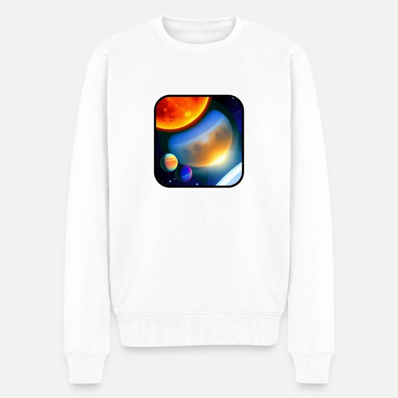 Medley de Planètes - Pull Premium bio Homme - blanc