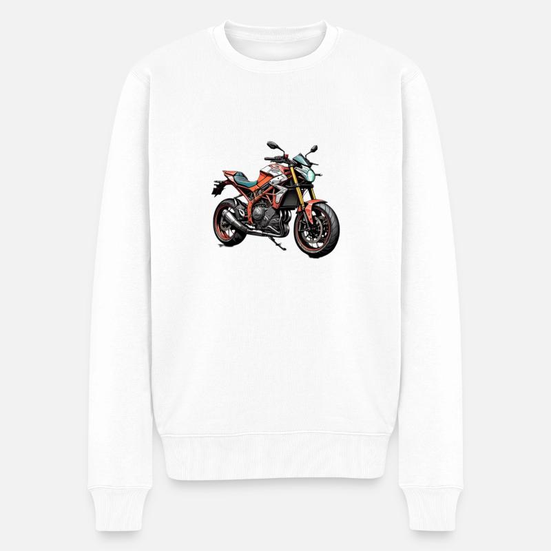 Motocyclette - Pull Premium bio Homme - blanc