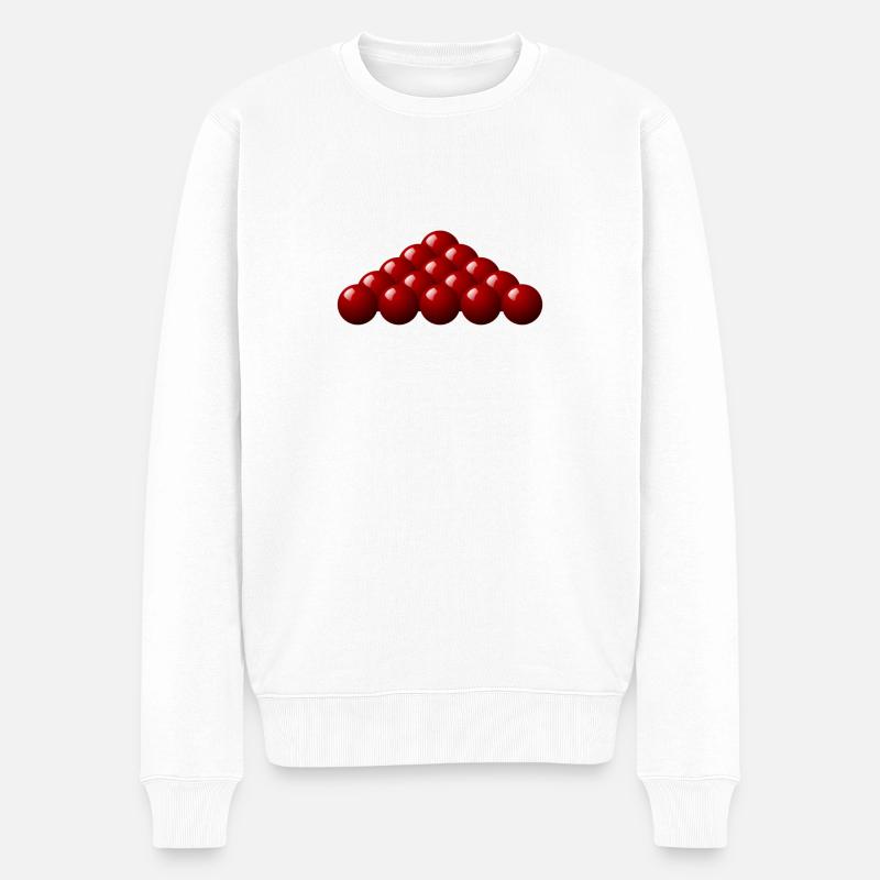Billiardkugeln - Männer Premium Bio Pullover - Weiß