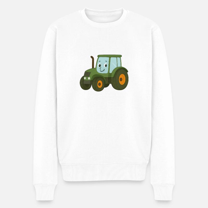 Traktor - Männer Premium Bio Pullover - Weiß