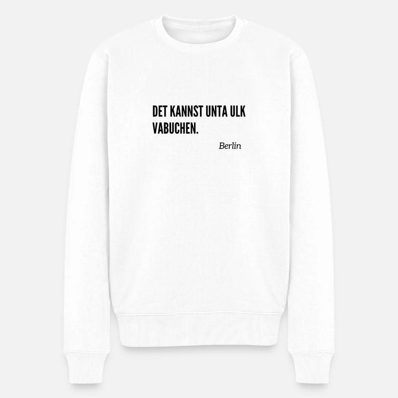 Berliner Schnauze - Männer Premium Bio Pullover - Weiß