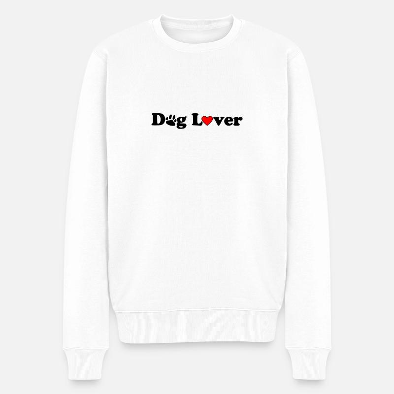 amoureux des chiens - Pull Premium bio Homme - blanc