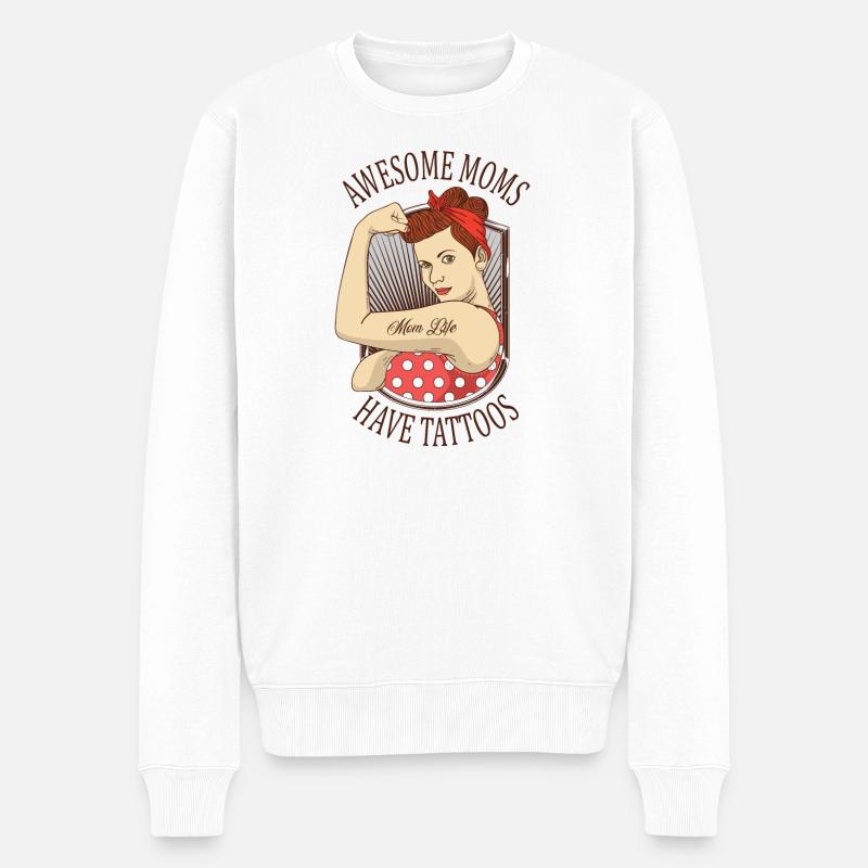Les grandes mères ont un tatouage - Pull Premium bio Homme - blanc