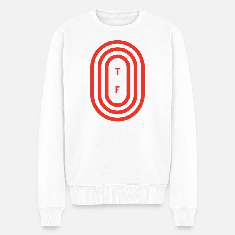 Athlétisme Tartan Athlétisme Athlétisme - Pull Premium bio Homme - blanc
