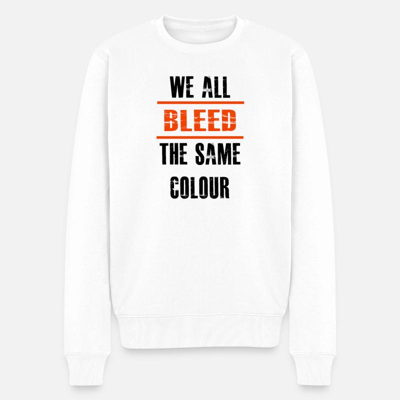 Menschenrechte, Gleichheit - Männer Premium Bio Pullover - Weiß