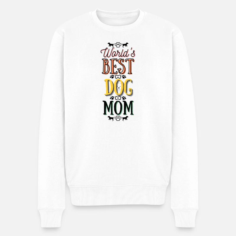 World's Best Dog Mom - Männer Premium Bio Pullover - Weiß