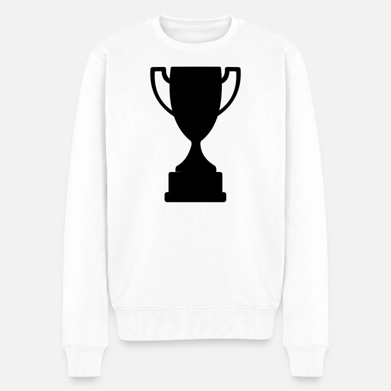Pokal Sportpokal - Männer Premium Bio Pullover - Weiß