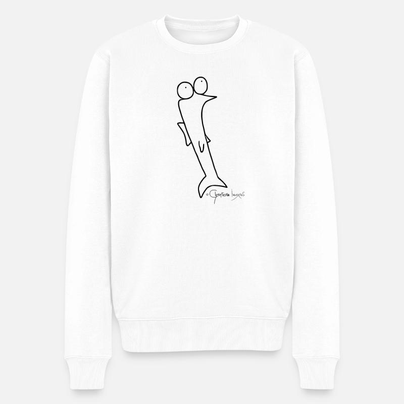 Plötzfisch © Chyropterum Innoxius - Männer Premium Bio Pullover - Weiß