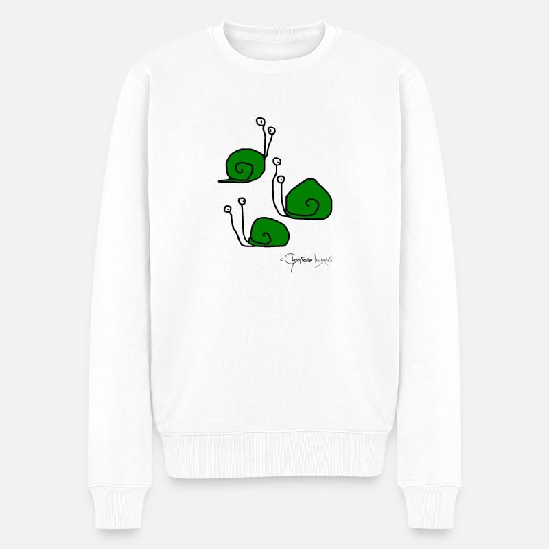 Schneckenmeeting © Chyropterum Innoxius - Männer Premium Bio Pullover - Weiß