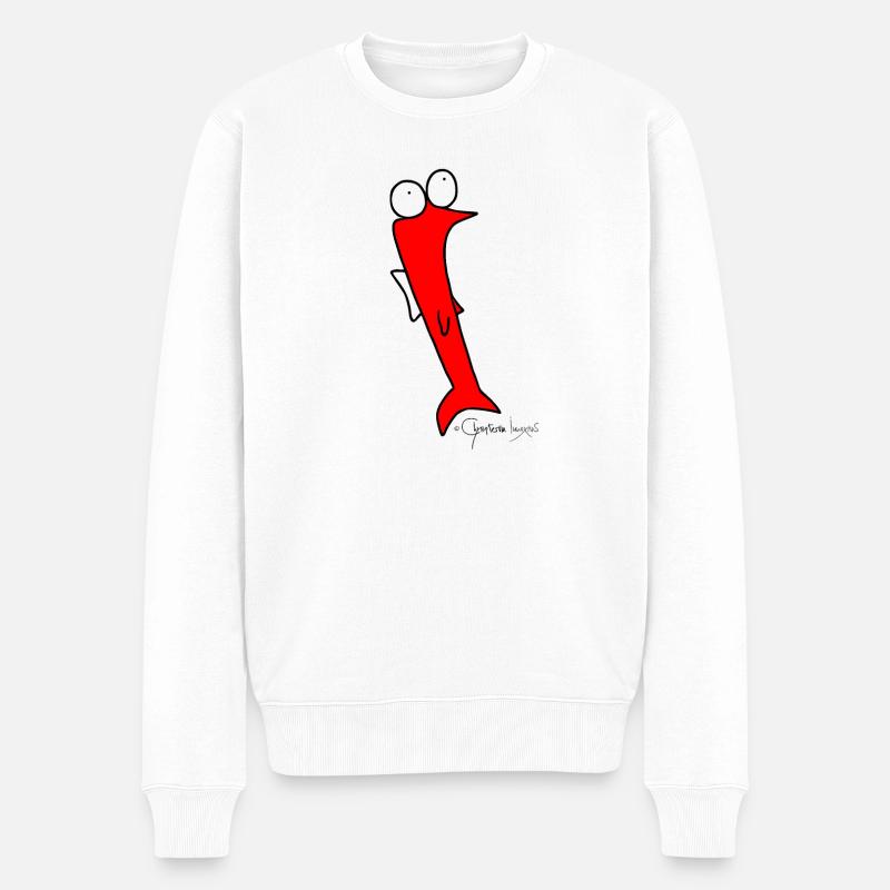 Plötzfisch © Chyropterum Innoxius - Männer Premium Bio Pullover - Weiß