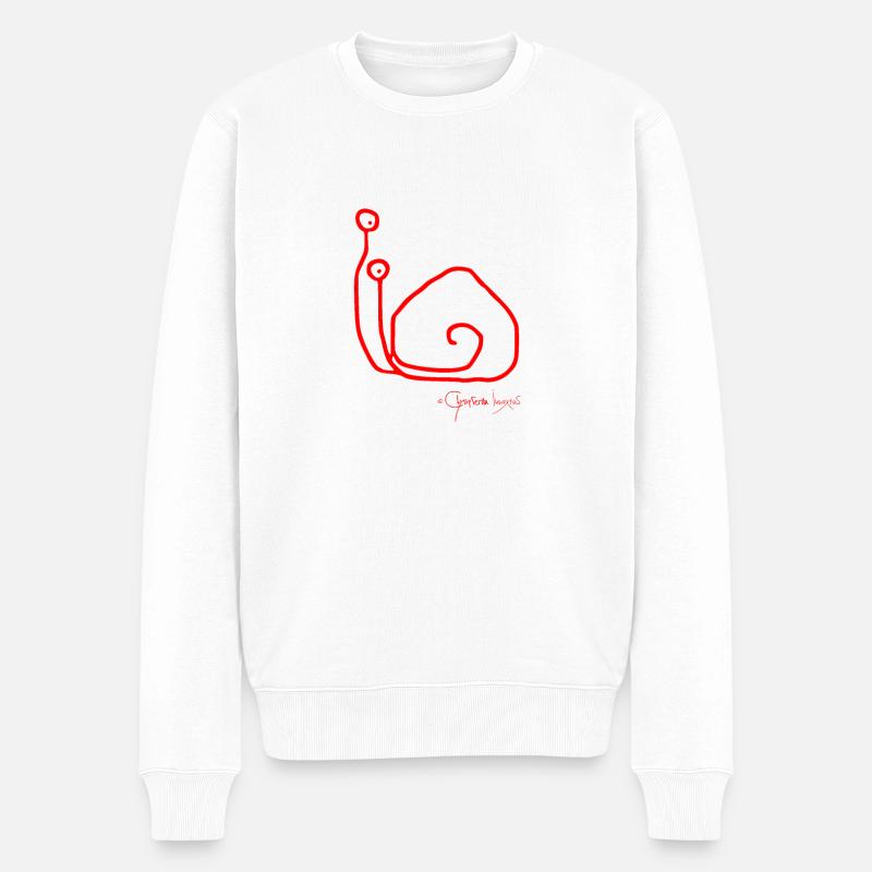Escargotsolomeeting © Chyropterum Innoxius - Pull Premium bio Homme - blanc