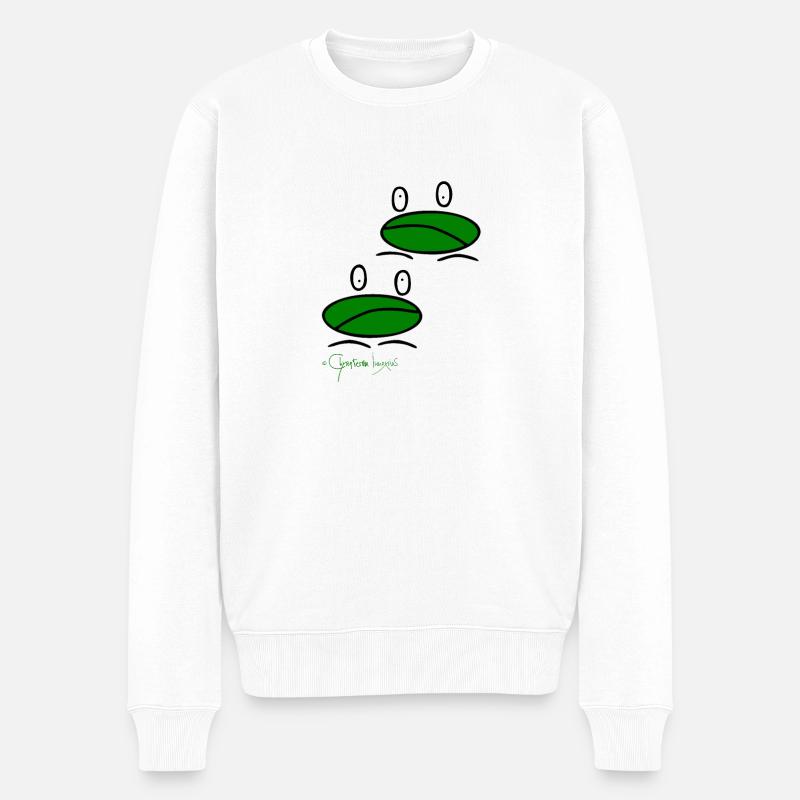 Froschpärchen © Chyropterum Innoxius - Männer Premium Bio Pullover - Weiß