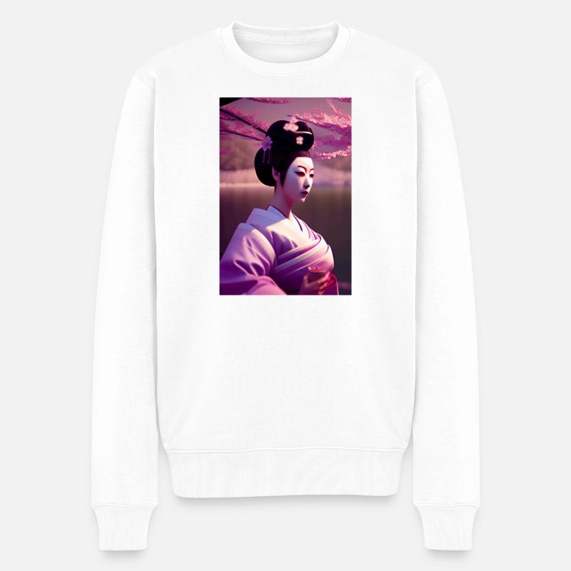 Geisha 1 - Pull Premium bio Homme - blanc
