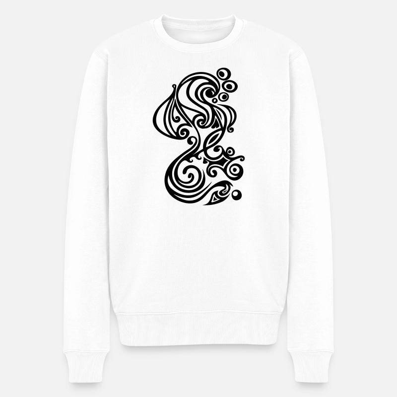 Hippocampe - Pull Premium bio Homme - blanc