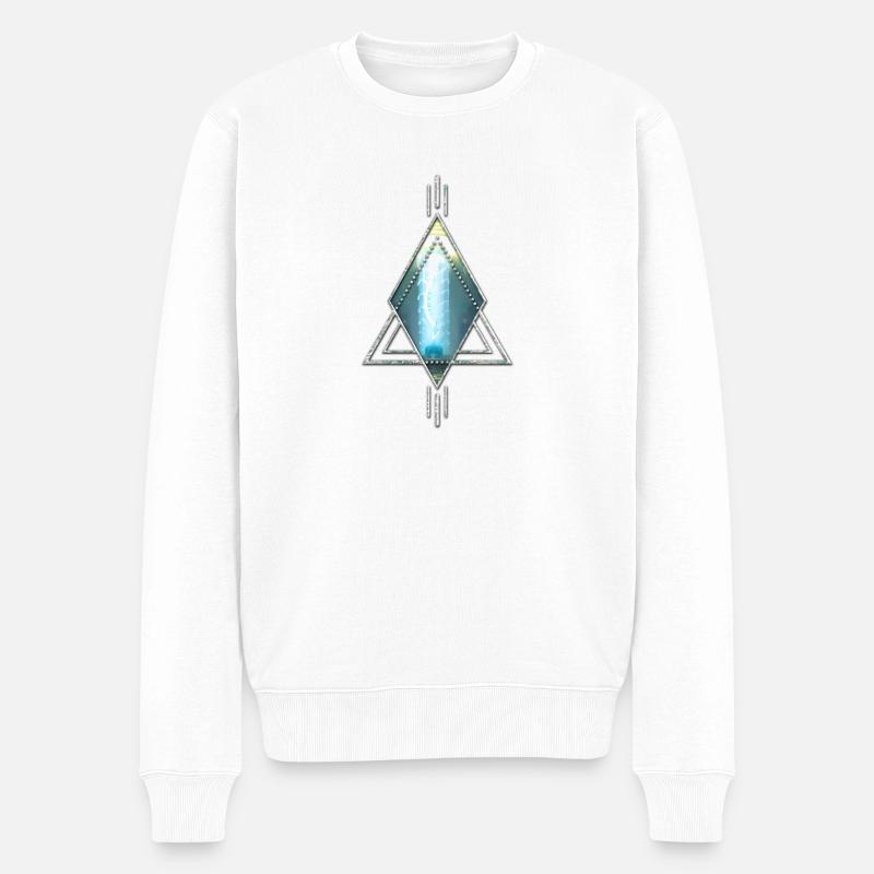 Musik der Zukunft, Klavier - Männer Premium Bio Pullover - Weiß