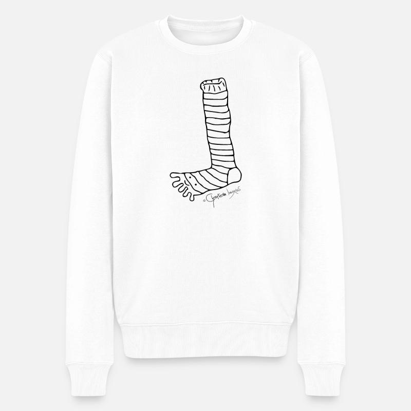 Ringelzehensocke - Tibiale Polymitum - Männer Premium Bio Pullover - Weiß