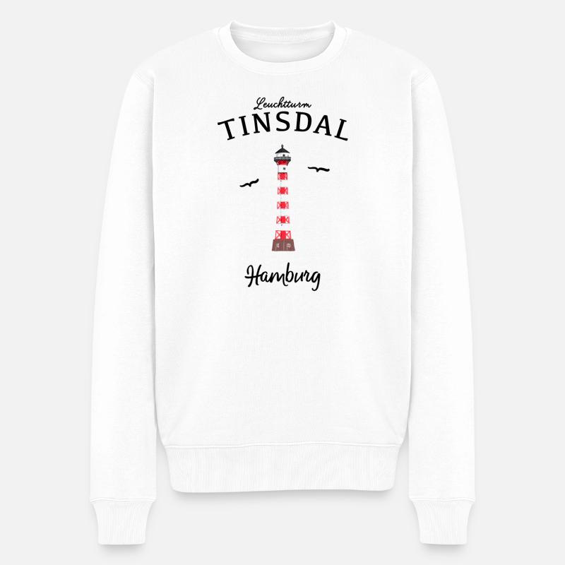 Hambourg, phare de Tinsdal - Pull Premium bio Homme - blanc