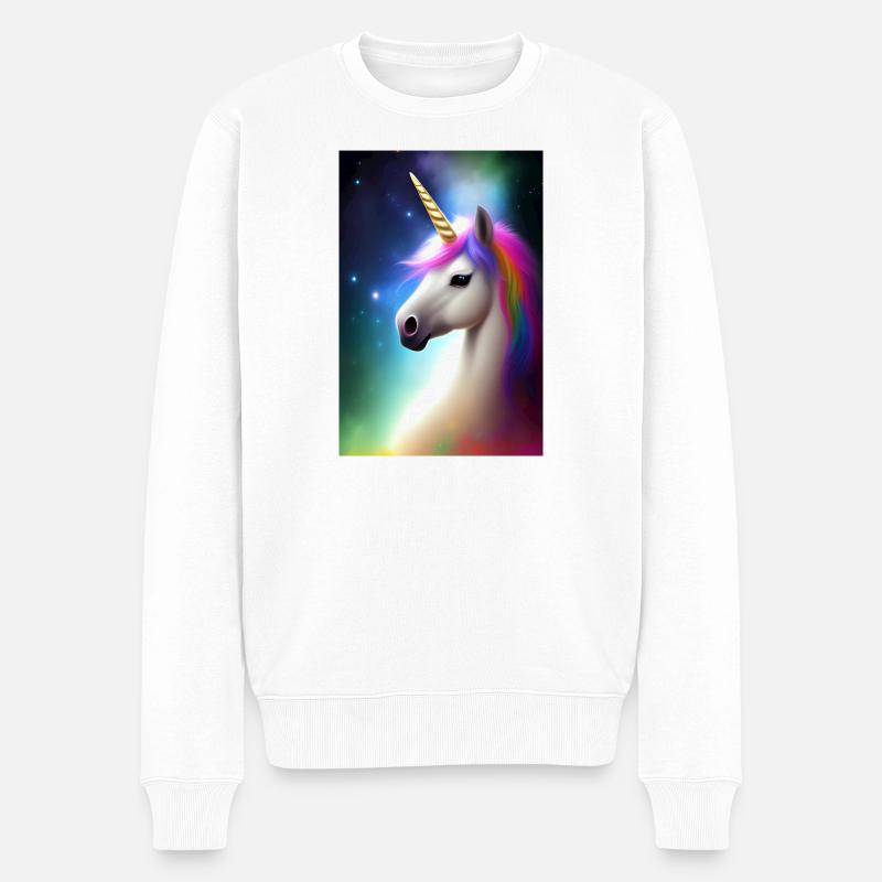 Licorne - Pull Premium bio Homme - blanc