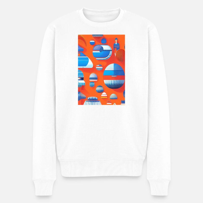 Art abstrait - Pull Premium bio Homme - blanc