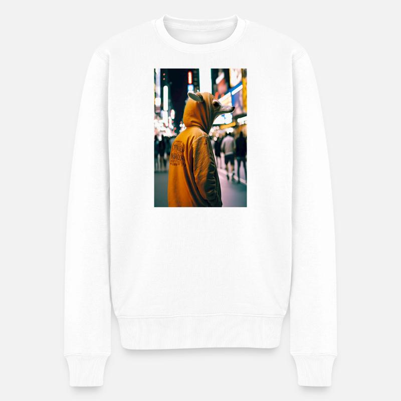 Anthropomorph 08 - Männer Premium Bio Pullover - Weiß