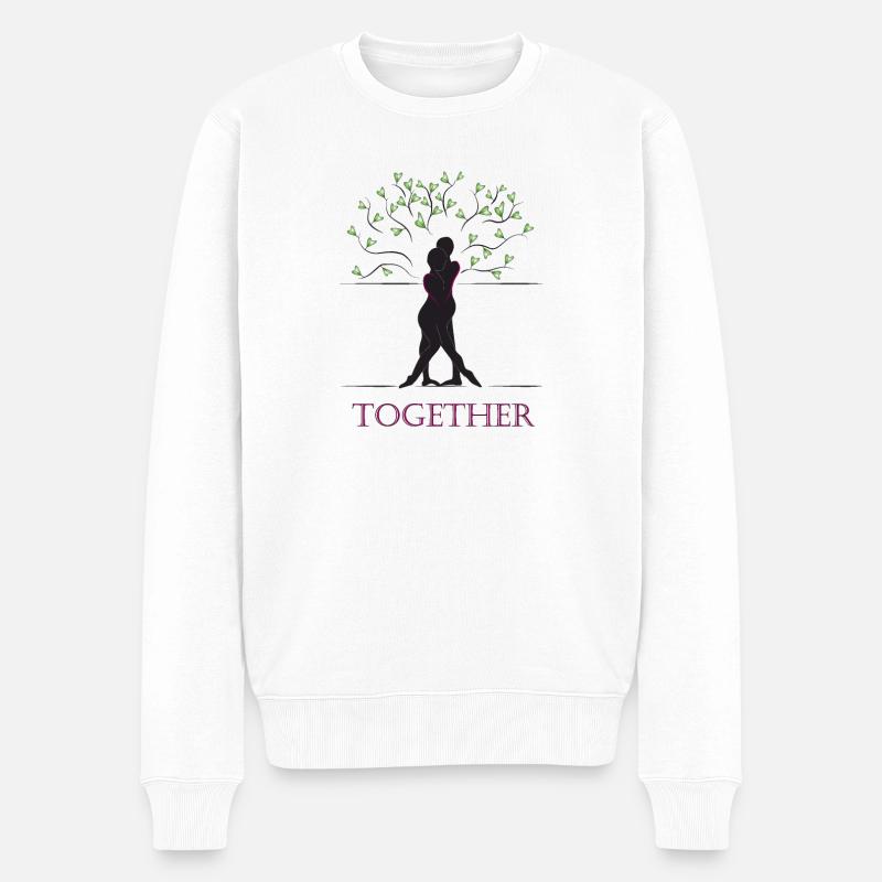 Ensemble noir - Pull Premium bio Homme - blanc