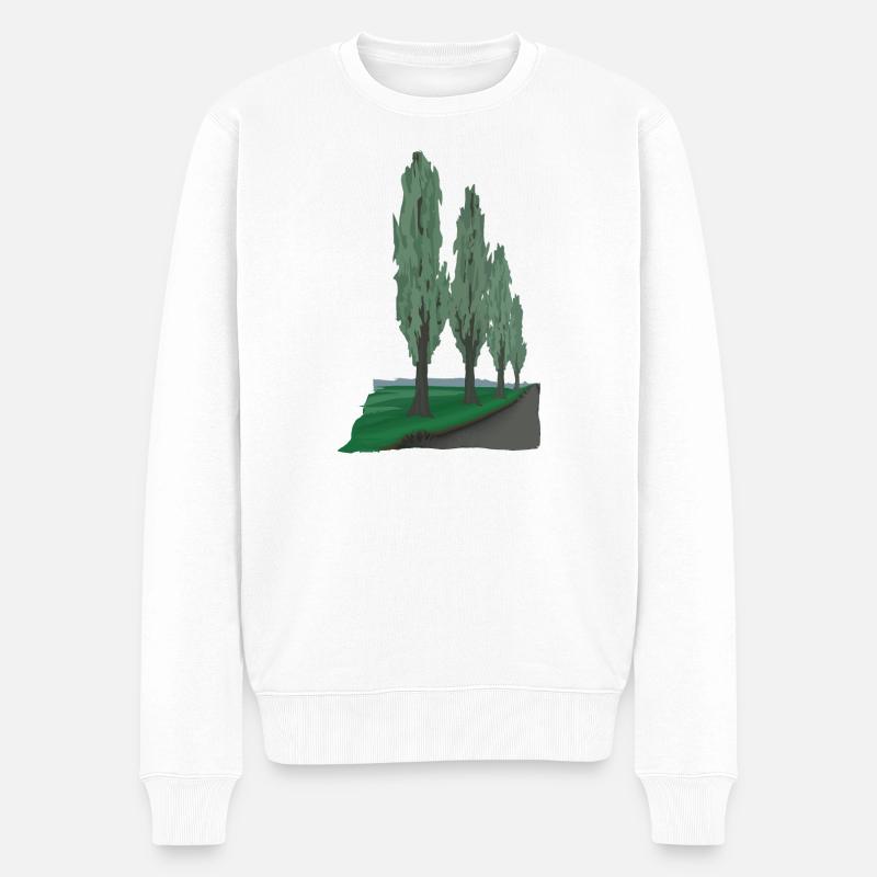 Pappel Allee | poplar - Männer Premium Bio Pullover - Weiß