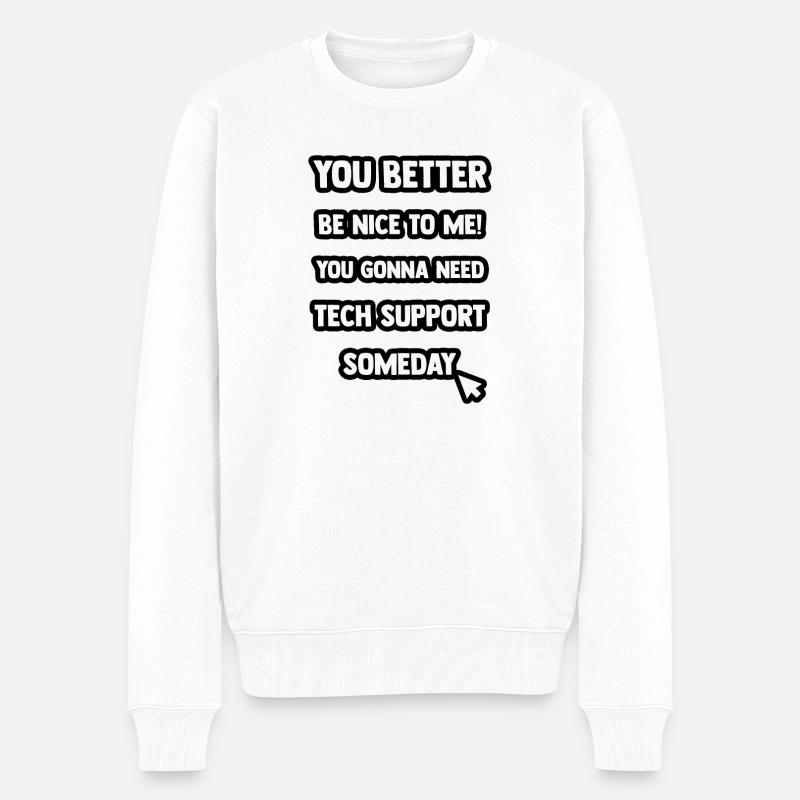 Assistance technique - Pull Premium bio Homme - blanc