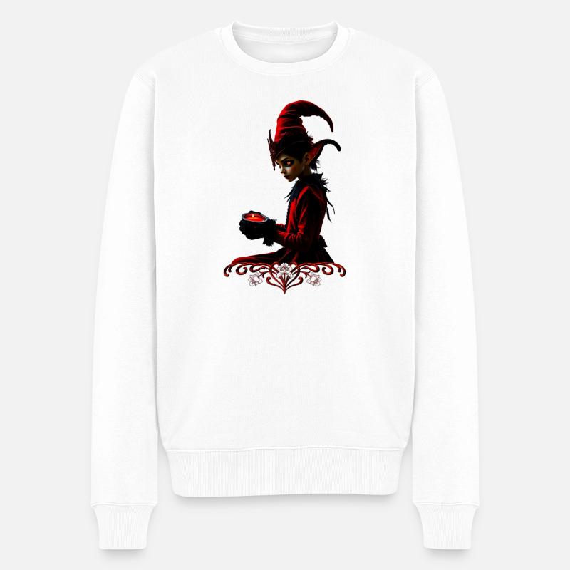 Die dunkle Weihnachtszeit. - Männer Premium Bio Pullover - Weiß