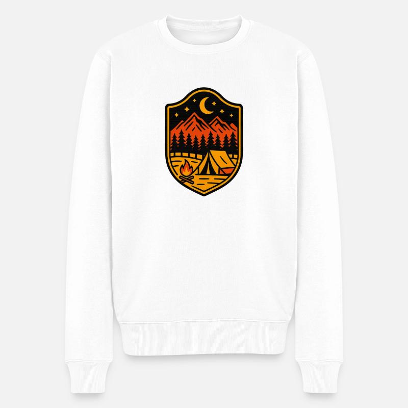 Naturausflug-Abzeichen - Männer Premium Bio Pullover - Weiß