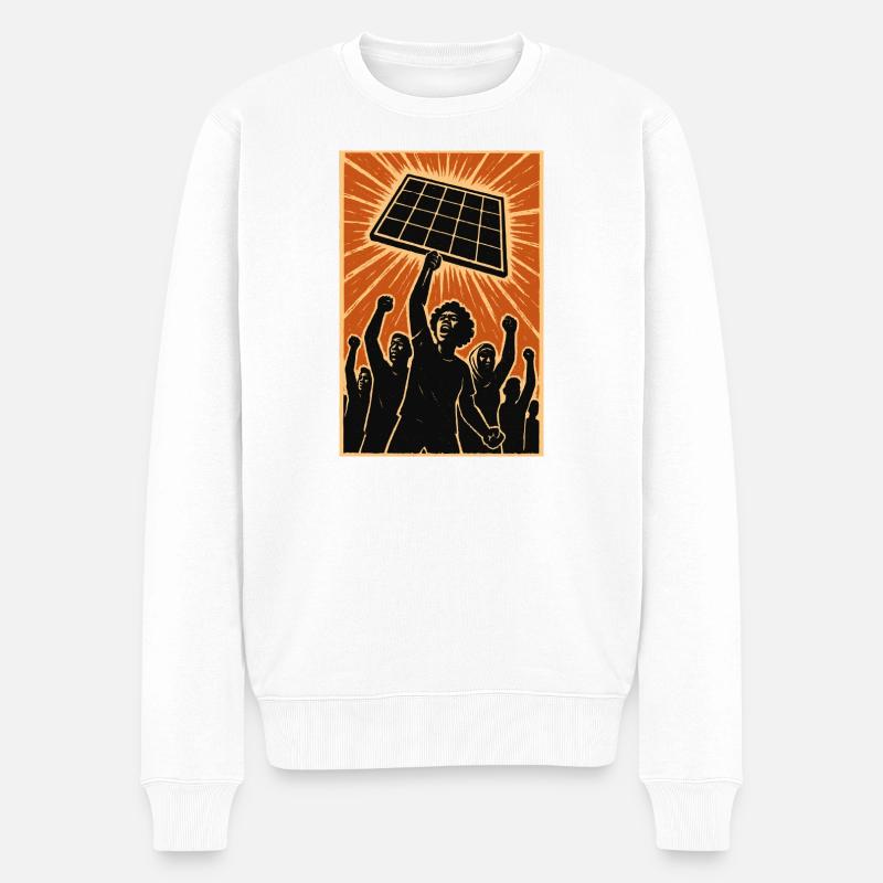 Power to the People – Literally - Männer Premium Bio Pullover - Weiß