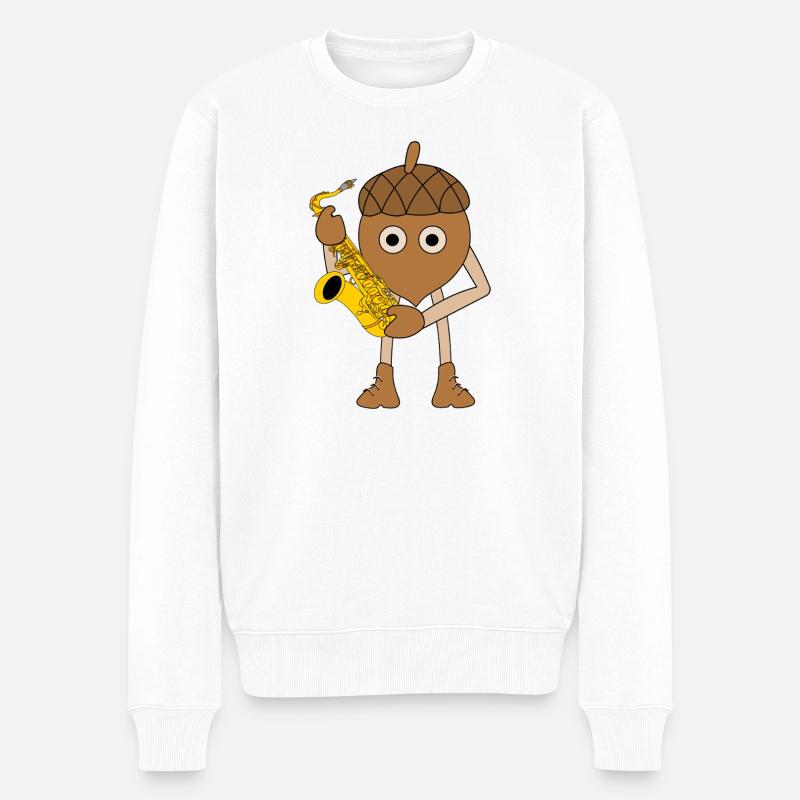 Sillet de saxophone - Pull Premium bio Homme - blanc