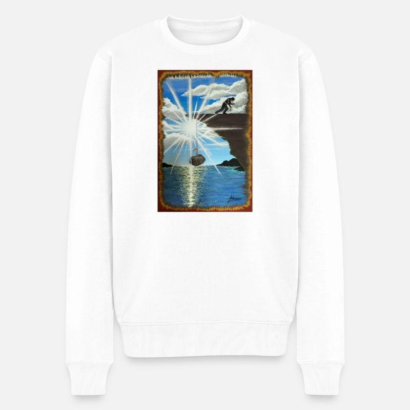 La vie est dure - Pull Premium bio Homme - blanc